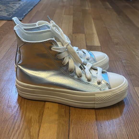 Converse Chuck Taylor All Star Lift Metallic High Top Platform Sneaker - Picture 6 of 11